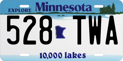 MN license plate 528TWA