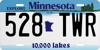 MN license plate 528TWR