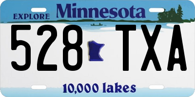 MN license plate 528TXA