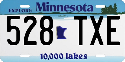 MN license plate 528TXE