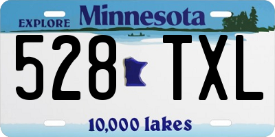 MN license plate 528TXL