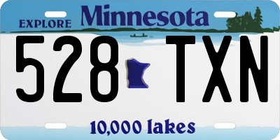 MN license plate 528TXN