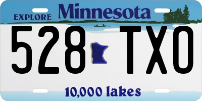 MN license plate 528TXO