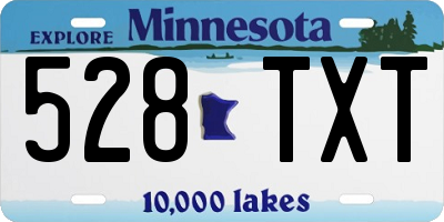 MN license plate 528TXT