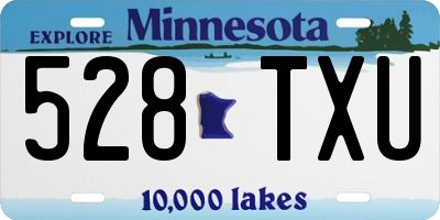 MN license plate 528TXU