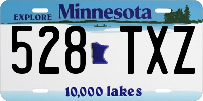 MN license plate 528TXZ