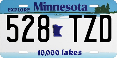 MN license plate 528TZD