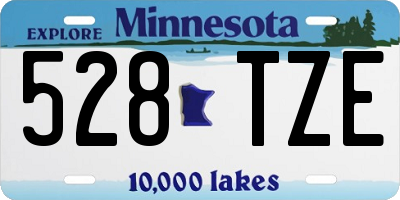 MN license plate 528TZE