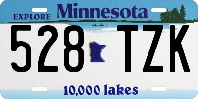 MN license plate 528TZK