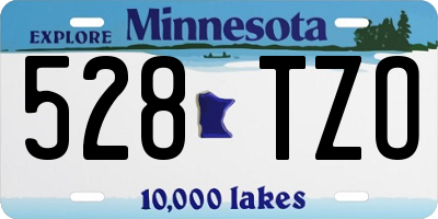 MN license plate 528TZO