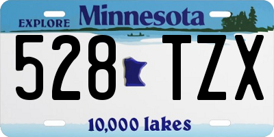 MN license plate 528TZX