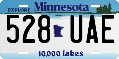 MN license plate 528UAE