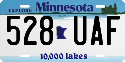 MN license plate 528UAF