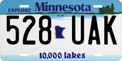 MN license plate 528UAK