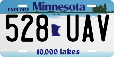 MN license plate 528UAV