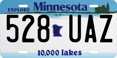 MN license plate 528UAZ