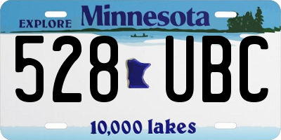 MN license plate 528UBC
