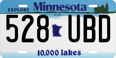 MN license plate 528UBD