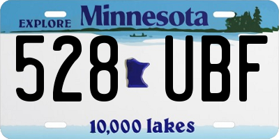 MN license plate 528UBF