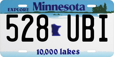 MN license plate 528UBI