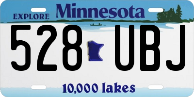 MN license plate 528UBJ