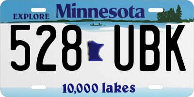 MN license plate 528UBK