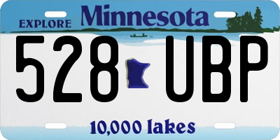 MN license plate 528UBP