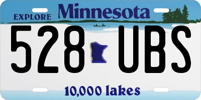 MN license plate 528UBS