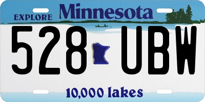 MN license plate 528UBW
