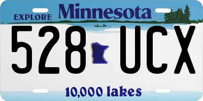 MN license plate 528UCX