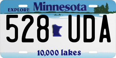 MN license plate 528UDA