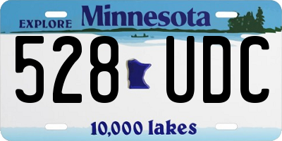 MN license plate 528UDC
