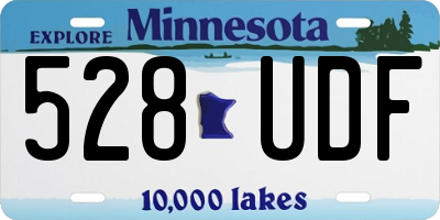 MN license plate 528UDF