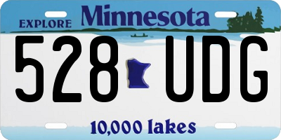 MN license plate 528UDG