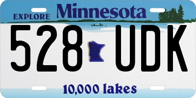 MN license plate 528UDK