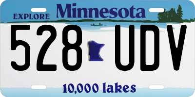 MN license plate 528UDV