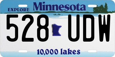 MN license plate 528UDW