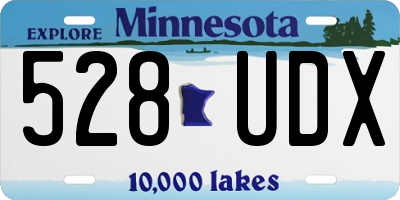 MN license plate 528UDX