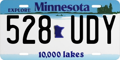 MN license plate 528UDY