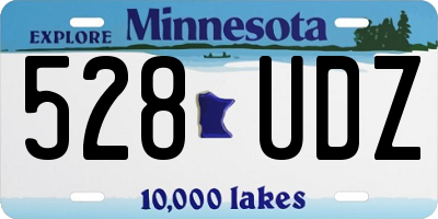 MN license plate 528UDZ