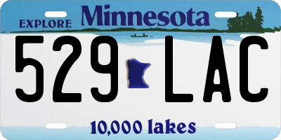 MN license plate 529LAC