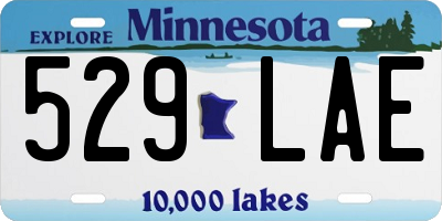 MN license plate 529LAE