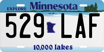MN license plate 529LAF
