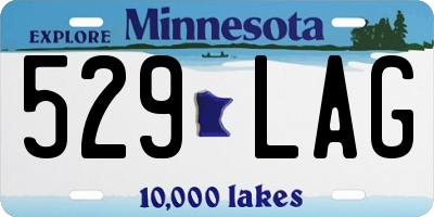 MN license plate 529LAG