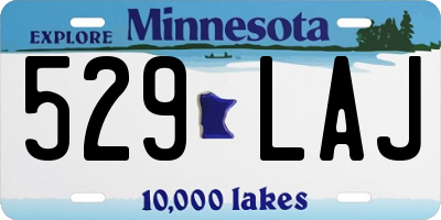 MN license plate 529LAJ