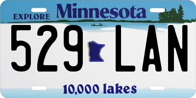 MN license plate 529LAN