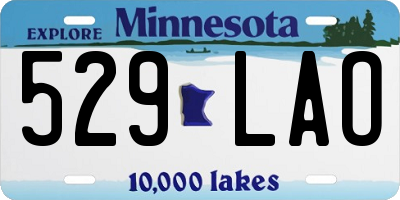 MN license plate 529LAO