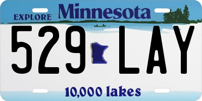 MN license plate 529LAY