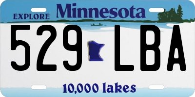 MN license plate 529LBA