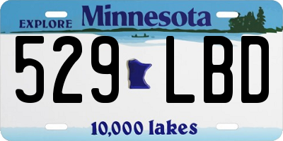 MN license plate 529LBD